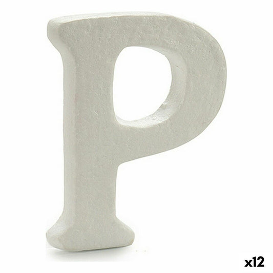 Letter P White polystyrene 1 x 15 x 13.5 cm (12 parts)