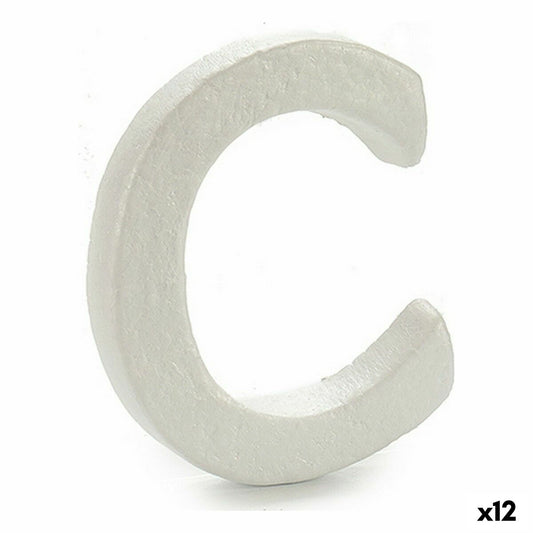 Letter C White polystyrene 1 x 15 x 13.5 cm (12 parts)