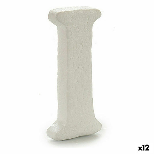 Letter I White polystyrene 1 x 15 x 13.5 cm (12 parts)