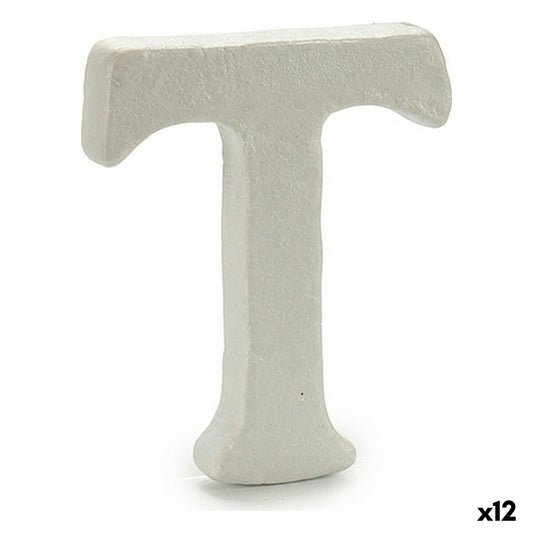 Letter T White polystyrene 1 x 15 x 13.5 cm (12 parts)