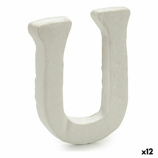 Letter U White polystyrene 1 x 15 x 13.5 cm (12 parts)