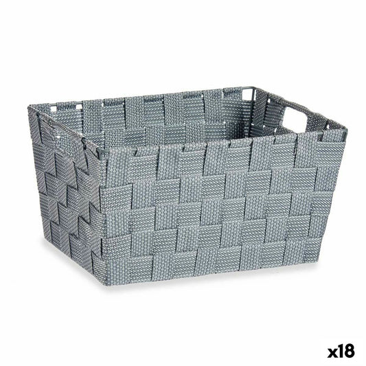 Multipurpose basket Gray Fabric 5 L 30.4 x 14 x 20 cm (18 parts)