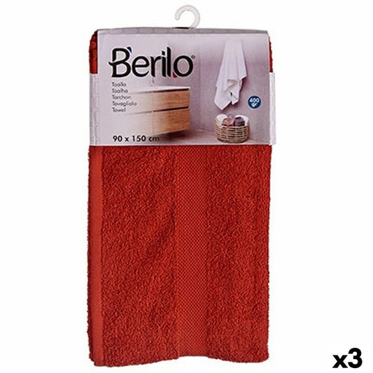 Bath towel 90 x 150 cm Color terracotta (3 parts)