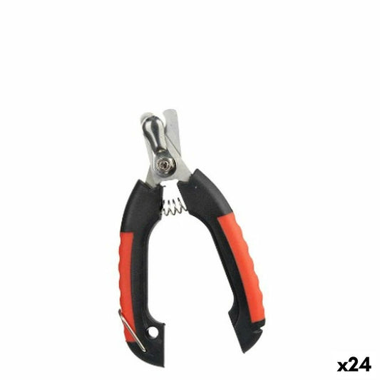 Nail Clippers Pets Black Red Metal 4.5 x 12.5 x 1.5 cm (24 pieces)
