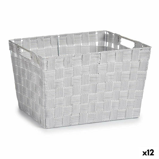 Laundry basket White Fabric 10 L 25 x 20 x 35 cm (12 parts)