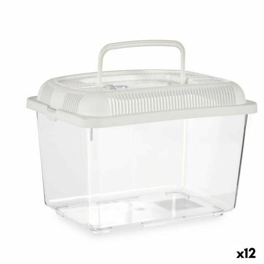 Fish tank with handle Medium White Plastic 3 L 17 x 16 x 24 cm (12 parts)