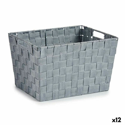 Laundry basket Gray Fabric 10 L 25 x 20.5 x 35 cm (12 parts)