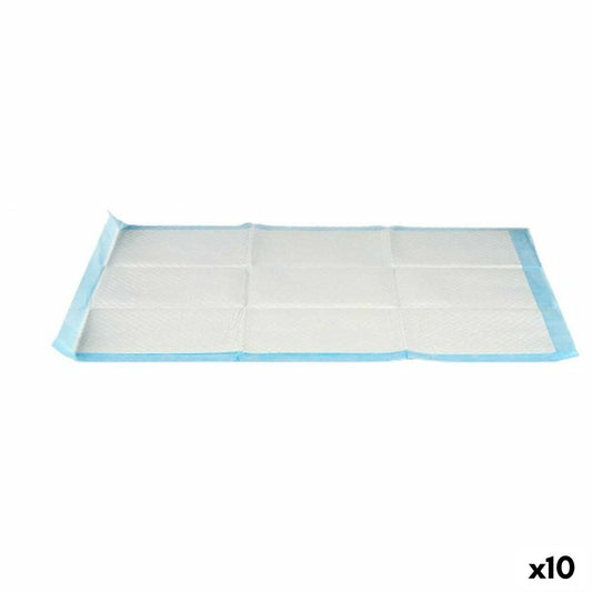 Puppy litter trays 60 x 90 cm Blue White Paper Polyethylene (10 parts)
