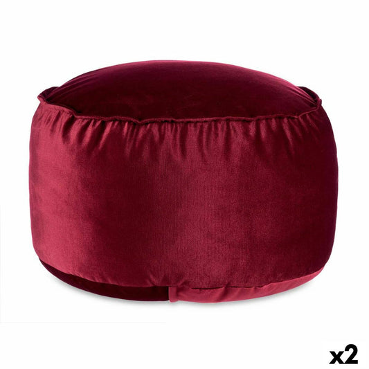 Padded seat Velvet Red-brown 60 x 39 x 60 cm (2 parts)