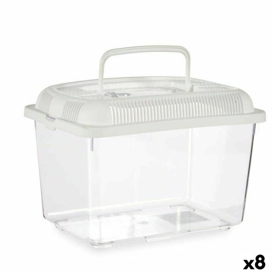 Fish Tank With Handle Large White Plastic 7 L 20 x 20 x 30 cm (8 parts)