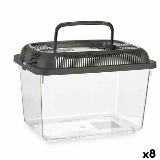 Fish Tank With Handle Large Gray Plastic 7 L 20 x 20 x 30 cm (8 parts)