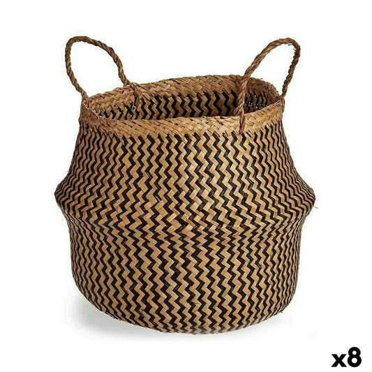 Decorative basket Brown Black Wickers 15 L 40 x 54 x 40 cm (8 parts)