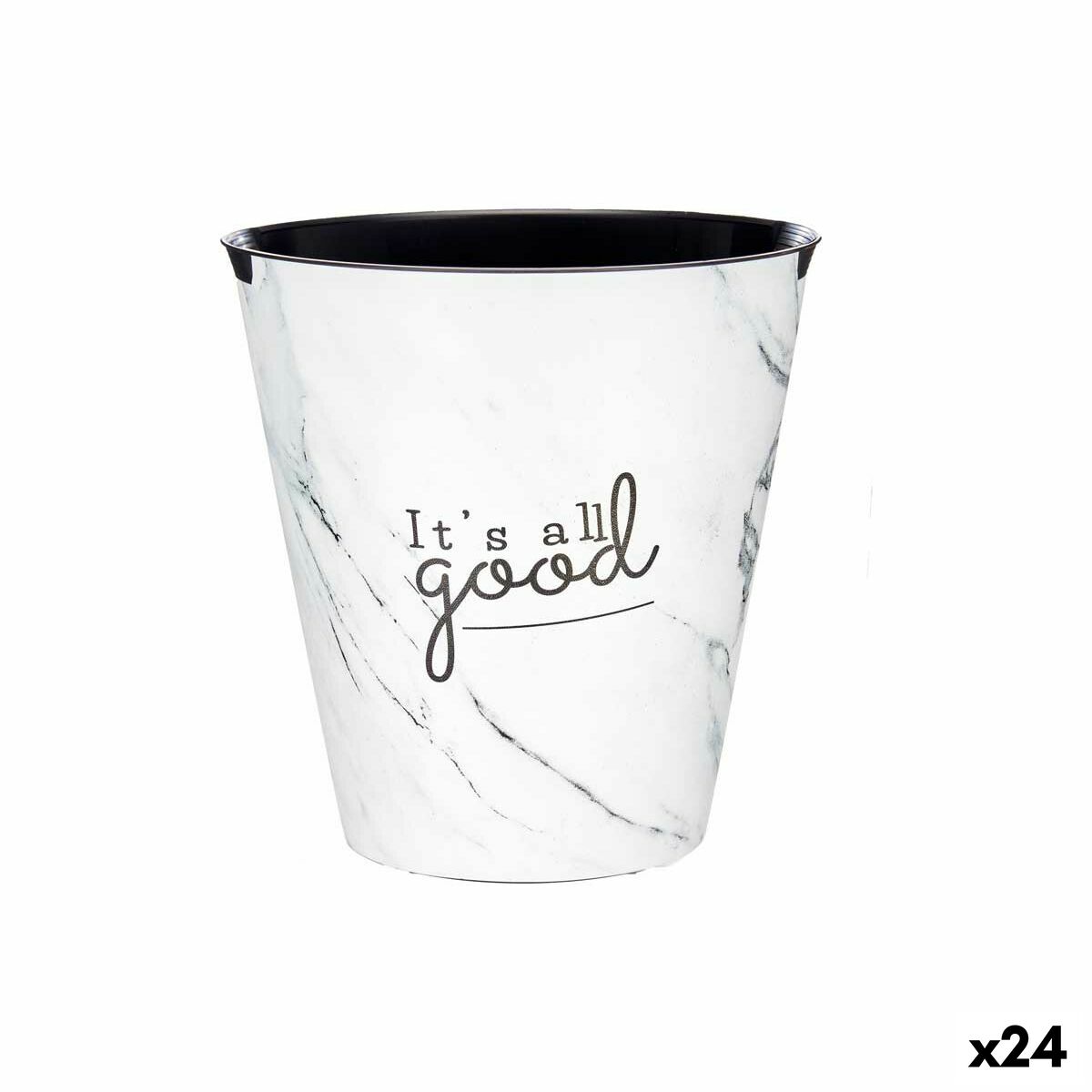 Trash can White Marble 10 L (24 parts)