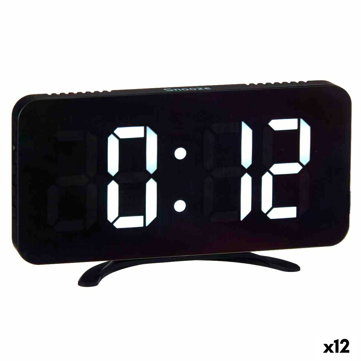 Digital Desk Clock Black ABS 15.7 x 7.7 x 1.5 cm (12 parts)