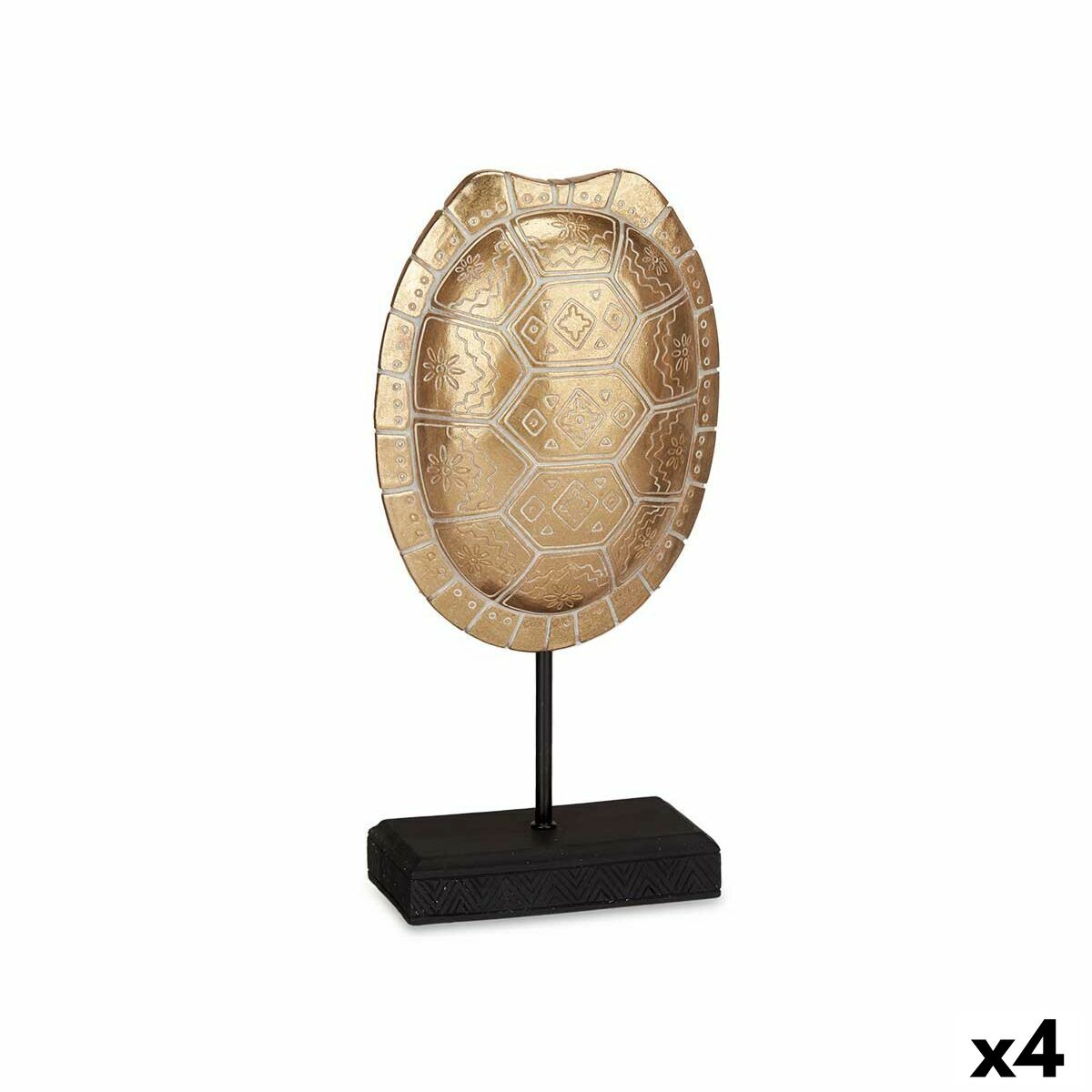 Decorative figure Turtle Gilded 17.5 x 36 x 10.5 cm (4 parts)