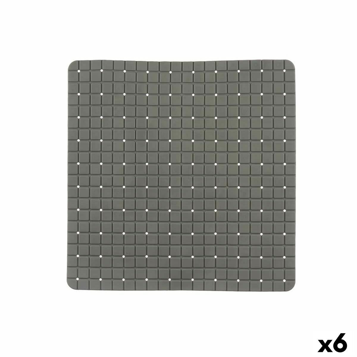 Non-slip shower mat Frames Gray PVC 50.3 x 50.3 x 0.7 cm (6 parts)