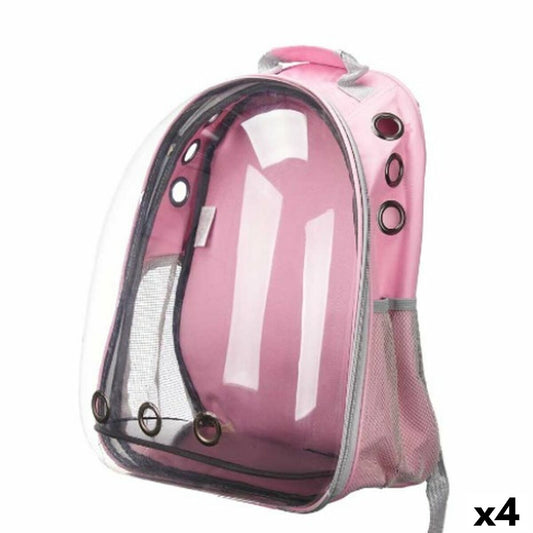Backpack for pets Pink Transparent 43 x 26 x 33 cm