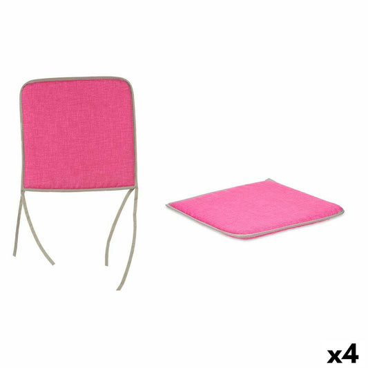Chair cushion Pink 38 x 2.5 x 38 cm (4 parts)