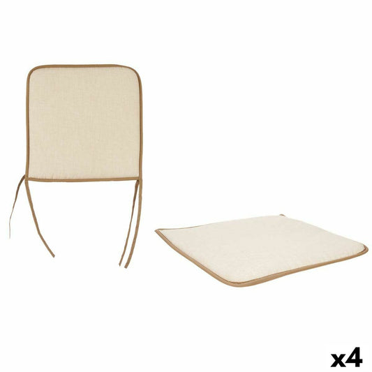 Chair cushion Ivory 38 x 2.5 x 38 cm (4 parts)