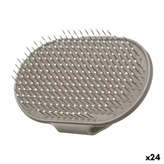 Brush Pets Gray Metal Silicone 14 x 21.5 x 5 cm (24 parts)