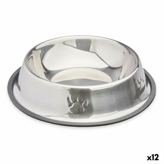 Dog food dispenser Silver Gray Rubber Metal 26 x 7 x 26 cm (12 parts)