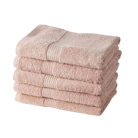 Towel set TODAY 100% cotton 70 x 130 cm Pink (5 parts)