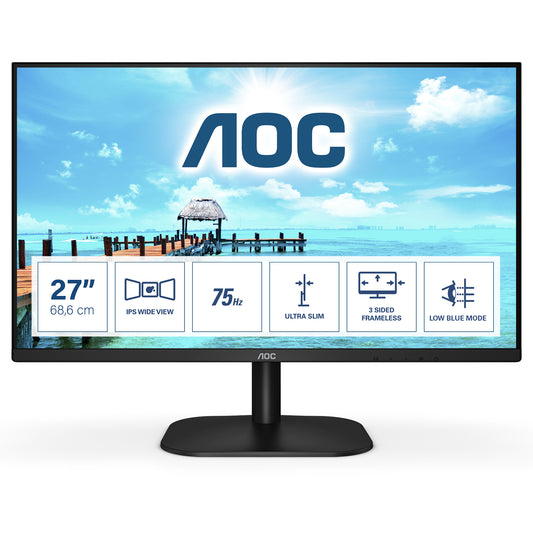 AOC 27B2H computer monitor 68.6 cm (27 ) 1920 x 1080 pixels Full HD LED Black